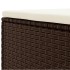 Set muebles de jardín 6 piezas y cojines ratán sintético