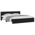 Estructura de cama con cabecero negra 200x200