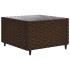Set muebles de jardín 5 piezas y cojines ratán sintético