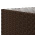 Set muebles de jardín 5 piezas y cojines ratán sintético