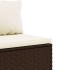 Set muebles de jardín 5 piezas y cojines ratán sintético