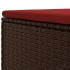 Set muebles de jardín 7 piezas y cojines ratán sintético