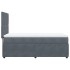 Cama box spring con colchón terciopelo gris oscuro 80x200