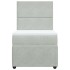 Cama box spring con colchón terciopelo gris claro 90x190