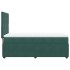Cama box spring con colchón terciopelo verde oscuro 80x200
