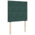 Cama box spring con colchón terciopelo verde oscuro 80x200