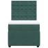 Cama box spring con colchón terciopelo verde oscuro 90x190