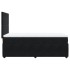 Cama box spring con colchón terciopelo negro 90x200