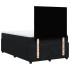 Cama box spring con colchón terciopelo negro 120x190