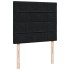Cama box spring con colchón terciopelo negro 120x190