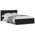 Estructura de cama con cabecero negro 135x190