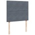 Cama box spring con colchón terciopelo gris oscuro 120x190
