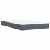 Cama box spring con colchón terciopelo gris oscuro 120x190