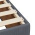 Cama box spring con colchón terciopelo gris oscuro 120x190