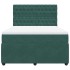 Cama box spring con colchón terciopelo verde oscuro 140x200