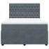 Cama box spring con colchón terciopelo gris oscuro 140x200