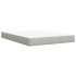 Cama box spring con colchón terciopelo gris claro 140x190