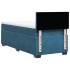 Cama box spring con colchón terciopelo azul 90x200