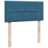 Cama box spring con colchón terciopelo azul 90x200