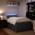 Cama box spring con colchón terciopelo gris oscuro 120x200