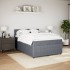 Cama box spring con colchón terciopelo gris oscuro 140x200