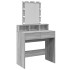 Tocador con luces LED color gris Sonoma 80x41x144,5