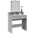 Tocador con luces LED color gris Sonoma 80x41x144,5