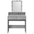 Tocador con luces LED color gris Sonoma 80x41x144,5