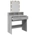 Tocador con luces LED color gris Sonoma 80x41x144,5