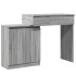 Tocador con luces LED gris sonoma 115x37x110,5