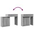 Tocador con luces LED gris sonoma 115x37x110,5