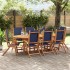 Sillas de jardín plegables 8 uds madera maciza acacia