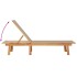 Tumbonas 2 uds con mesa madera maciza acacia y textileno
