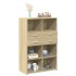 Aparador de madera de ingeniería roble Sonoma 80x42,5x124