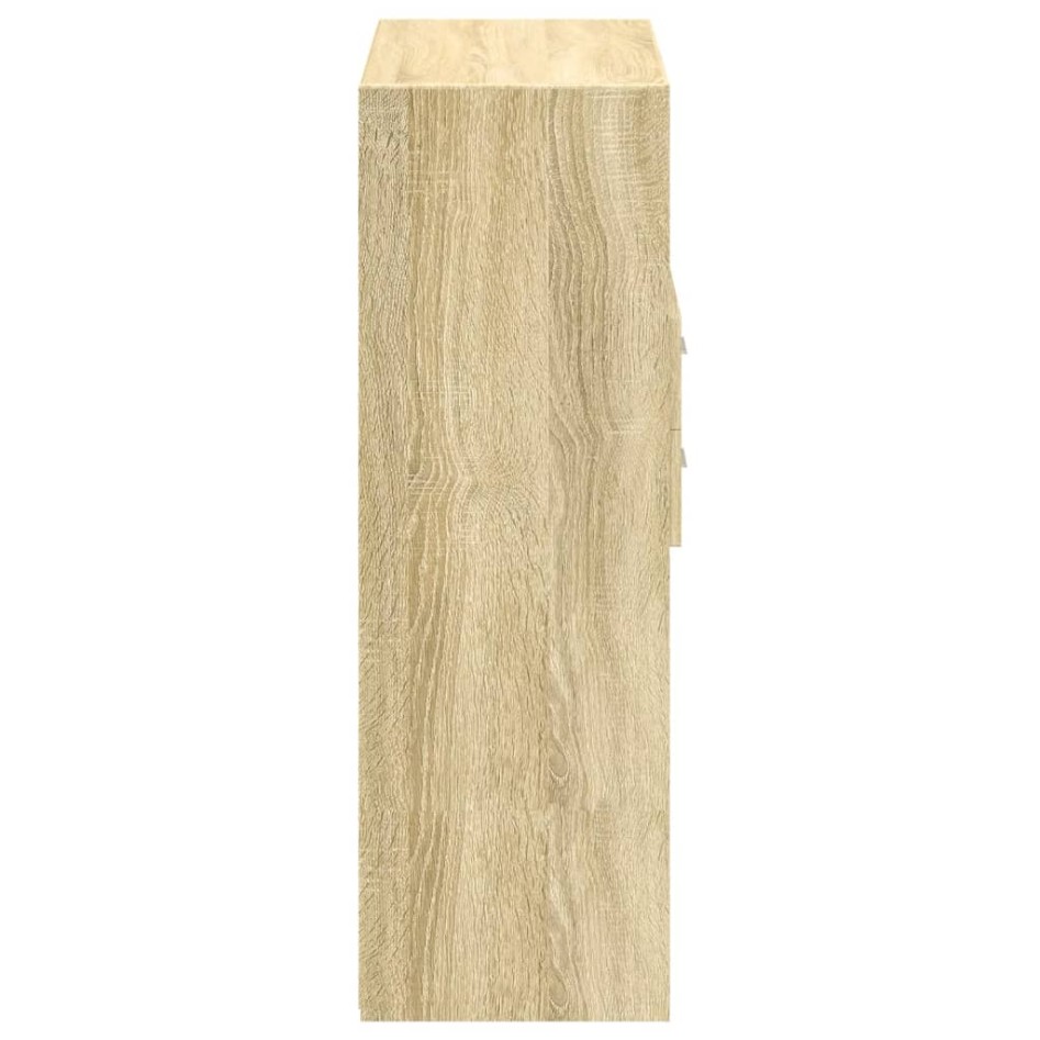 Aparador de madera de ingeniería roble Sonoma 80x42,5x124