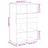 Aparador de madera de ingeniería blanco 80x42,5x124