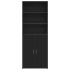 Aparador alto madera de ingeniería negro 70x42,5x185