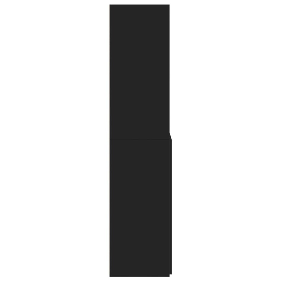 Aparador alto madera de ingeniería negro 70x42,5x185