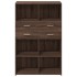 Aparador de madera de ingeniería marrón roble 80x42,5x124