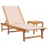 Tumbona con mesa madera maciza de acacia y textileno