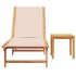 Tumbona con mesa madera maciza de acacia y textileno