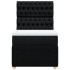 Cama box spring con colchón tela negro 90x190