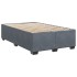Cama box spring con colchón terciopelo gris oscuro 120x190