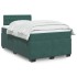 Cama box spring con colchón terciopelo verde oscuro 120x190