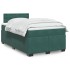 Cama box spring con colchón terciopelo verde oscuro 120x190
