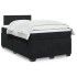 Cama box spring con colchón terciopelo negro 120x200