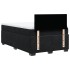 Cama box spring con colchón terciopelo negro 120x200