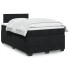 Cama box spring con colchón terciopelo negro 120x200
