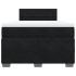 Cama box spring con colchón terciopelo negro 120x200