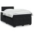 Cama box spring con colchón terciopelo negro 120x200